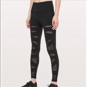 Lululemon Mesh Zig Zag High Waisted Leggings